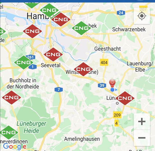 geschlossene Tankstellen